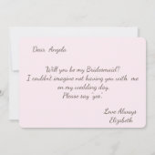 Chique waterverf bloemen bruidsmeisje kaart (Achterkant)