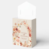 Chique waterverf bloemen herfst kleuren koperblush bedankdoosjes (Geopend)