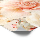 Chique waterverf bloemen Kies een stoel aan beide  Poster (Hoek)