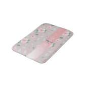 Chique Waterverf Bloemen Monogram Badmat (Gekanteld)