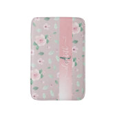 Chique Waterverf Bloemen Monogram Badmat (Voorkant Verticaal)