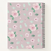 Chique waterverf bloemen monogram notitieboek (Achterkant)