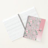 Chique waterverf bloemen monogram notitieboek (Binnen)