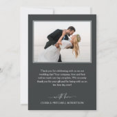 Chique Waterverf Bloemen Trouwfoto Bedankkaart (Achterkant)