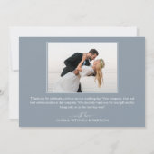 Chique Waterverf bloemenbruiloft foto Bedankkaart (Achterkant)