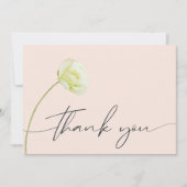 Chique Waterverf bloemenbruiloft foto Bedankkaart (Voorkant)