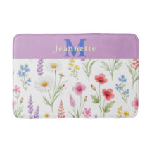 Chique Waterverf Bloemenkroon Monogram Naam 