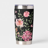 Chique waterverf bloemenscript Naam Persoonlijk Geïsoleerde Drinkbeker (Voorkant)