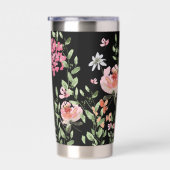 Chique waterverf bloemenscript Naam Persoonlijk Geïsoleerde Drinkbeker (Rechts)