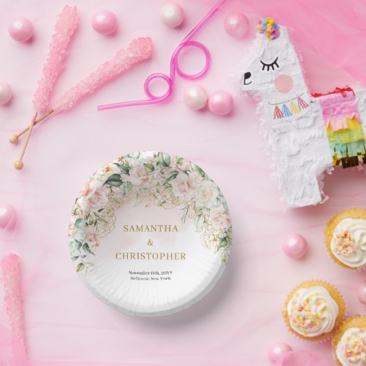 Chique waterverf blozen eucalyptus bruiloft papieren kommen (Feest)