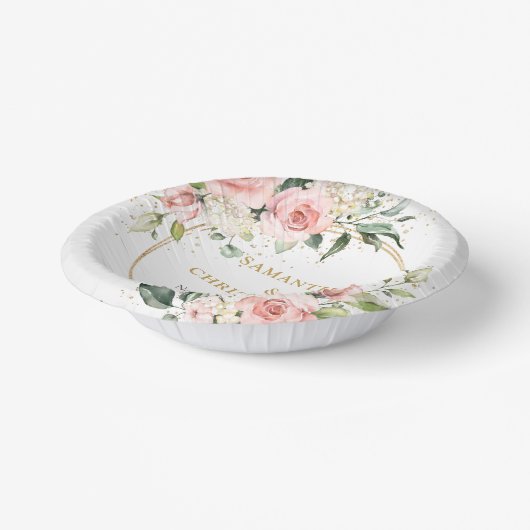 Chique waterverf blozen eucalyptus goud papieren kommen (Gebogen)