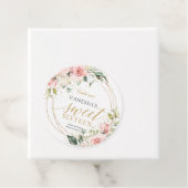 Chique waterverf blozen gouden salie zoet 16e bedankjes labels (In situ)