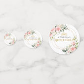 Chique waterverf blozen groen 15e verjaardag confetti (Achterkanten)