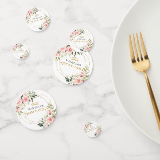 Chique waterverf blozen groen 15e verjaardag confetti (Groep)