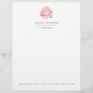 Chique Waterverf Blush Roze Roos Flyer