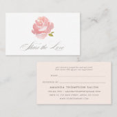 Chique Waterverf Blush Roze Roos Verwijzing (Voorkant / Achterkant)