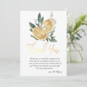 Chique Waterverf Botanische citroenen Bedankkaart (Staand voorkant)