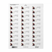Chique Waterverf Bourgogne Bloem Adreslabel Etiket (Full Sheet)
