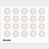 Chique waterverf bruidsdouche vierkante sticker (Vel)