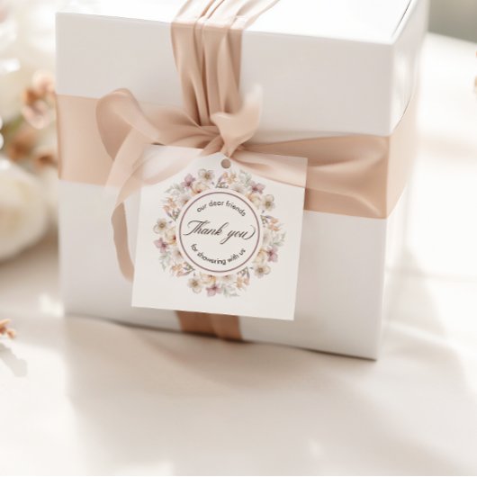 Chique Waterverf Bruiloftsdankjewel Bedankjes Labels