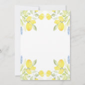 Chique Waterverf Citroenen Baby shower Kaart (Achterkant)