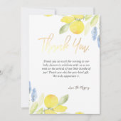 Chique Waterverf citroenen Bedankkaart (Voorkant)