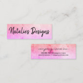 Chique Waterverf Cursief Handgeschreven Mini Visitekaartje (Voorkant / Achterkant)