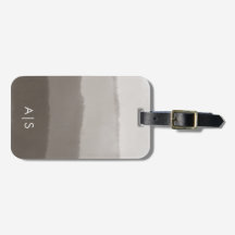 Chique waterverf Davy grijs ombre met monogram