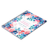 Chique Waterverf Floral 60e Verjaardag Gastenboek Notitieboek (Linkerzijde)