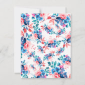 Chique Waterverf Floral 80e Verjaardagsprogramma Kaart (Achterkant)