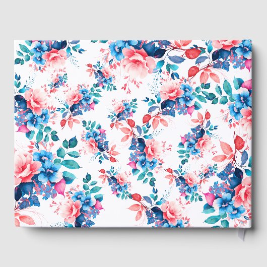 Chique Waterverf Floral 90th Birthday Gastenboek (Achterkant)