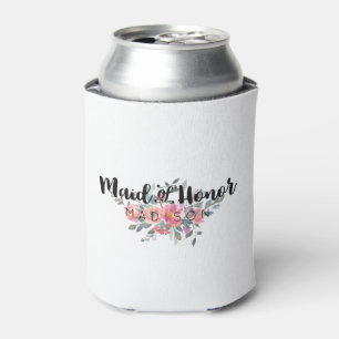 Chique Waterverf Floral Bruiloft Maid of Honor Blikjeskoeler