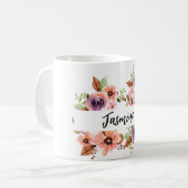 Chique Waterverf florale mok (Voorkant links)