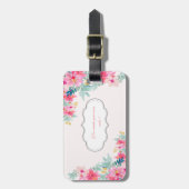 Chique Waterverf Flowers, Motivatie bericht Bagagelabel (Voorkant verticaal)