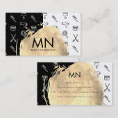 Chique Waterverf Geborsteld Stylist Tools Pattern Visitekaartje (Voorkant / Achterkant)