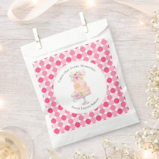 Chique Waterverf gelaagde taart met Rozen bakkerij Bedankzakje (Geknipt)