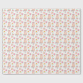 Chique Waterverf gelaagde taart met Rozen patroon Cadeaupapier (Vlak)