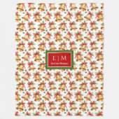 Chique waterverf gouden kerstklokken gepersonalise fleece deken (Voorkant)