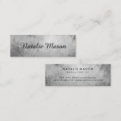 Chique Waterverf Grijs met Monogram Mini Visitekaartje (Voorkant / Achterkant)