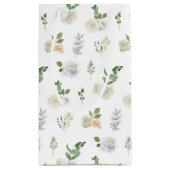 Chique Waterverf Groen en Witte Bloemen Bloemen Bl Klein Cadeauzakje (Achterkant)