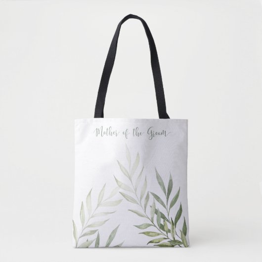 Chique Waterverf Groen Moeder van de bruidegom Tote Bag (Voorkant)