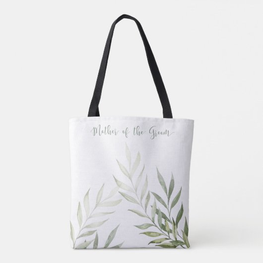 Chique Waterverf Groen Moeder van de bruidegom Tote Bag (Achterkant)
