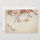 Chique Waterverf Herfst Bloemen Bewaar De Datum Save The Date (Achterkant)