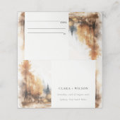 Chique Waterverf Herfst herfstlandschap bruiloft Plaatskaartje (Buitenkant ongevouwen)