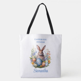 Chique waterverf  konijntje Paaseieren Hunt Tote Bag