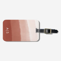 Chique waterverf koper roest ombre met monogram