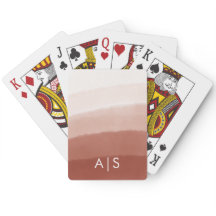 Chique waterverf koper roest ombre met monogram