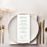 Chique Waterverf krans Monogram bruiloft kam Menu<br><div class="desc">Verbeter uw bruiloft met onze Chic Waterverf Wreath Monogram Wedding Crest Custom Menu. Dit prachtig ontworpen menu heeft een delicate waterverf krans en een monogram bruiloft kuif, het toevoegen van een elegante en gepersonaliseerde touch aan uw speciale dag. Pas het menu aan met uw culinaire selecties om uw gasten te...</div>