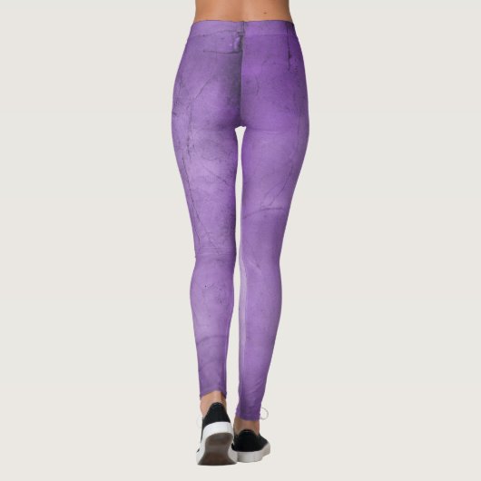 Chique Waterverf Lavendel Paarse Leggings voor Vro (Achterkant)