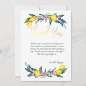 Chique Waterverf Lemons Olijven Bedankkaart (Voorkant)